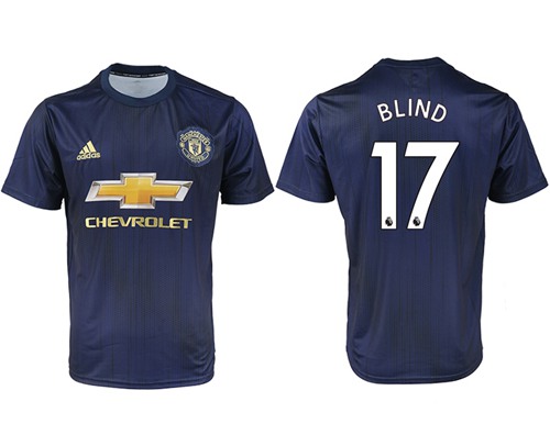 Manchester United #17 Blind Away Soccer Club Jersey - Click Image to Close